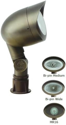 Troy Landscape R-F302B 12v Single Light 35 Watt Accent Light with Bi-Pin and MR1, Natural Antique Bronze