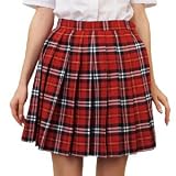 スクールスカート　Ｔチェック柄 costume537 ゴスロリ ロリータ パンク コスプレ コスチューム メイド 赤 2l
