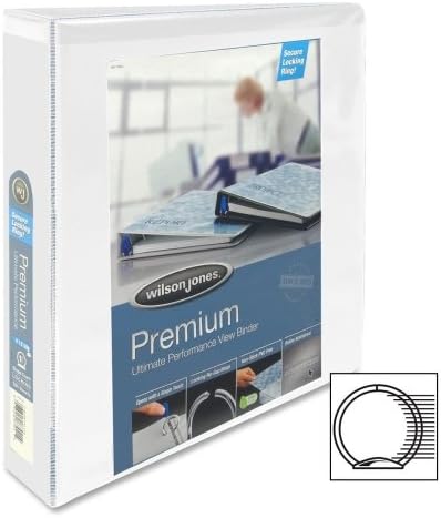 Wholesale CASE of 20 - Acco/Wilson Jones CleanView Locking View Binders-Round Ring View Binder,1-1/2" Capacity,11"x8-1/2",White