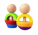 Plan Toys - Jouet Premier Age - Formes &agrave;&nbsp; visser en bois