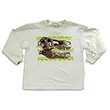 Mis Tee V-Us - Boys Long Sleeve Dinosaur Shirt, Cream