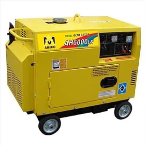 6000 Watt Diesel Generator with Wheelkit and Electric Start by 