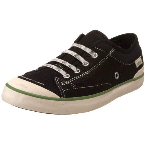Simple Women's Satire Elastic Fashion Sneaker,Black,9.5 M US