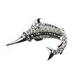 STERLING SILVER BROOCH 31X42mm - Marcasite