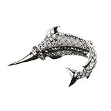 STERLING SILVER BROOCH 31X42mm - Marcasite