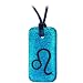 LEO Zodiac - Dichroic Glass Pendant Charm with Leather