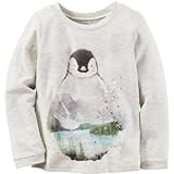 Carter's(カーターズ) ロングスリーブペンギングラフィックティ グレー トップス長袖Tシャツ 24ヶ月【並行輸入】