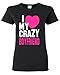 Shop4Ever® I Love my Crazy Boyfriend Women T-Shirt Couple Shirts