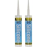 2-Pack Boss 802 Clear Pro Grade Silicone Sealant for pool, spa, household - 2 x 10.1 oz. tubes