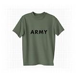 ARMY Short Sleeve T-Shirt - Authentic Military Style Physical Training T-Shirt in military green