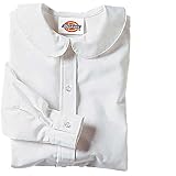 Dickies kl914 Girl's Long Sleeve Peter Pan Collar Blouse