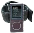 ZUNE 4GB/8GB CLEAR WHITE Premium Silicone Skin Protective Silicon Cover Case With Armband with Automotive Car and Home AC Travel Charger
