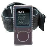 ZUNE 4GB/8GB CLEAR WHITE Premium Silicone Skin Protective Silicon Cover Case With Armband with Automotive Car and Home AC Travel Charger