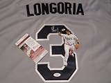 EVAN LONGORIA SIGNED AUTOGRAPHED TAMPA BAY RAYS JERSEY JSA