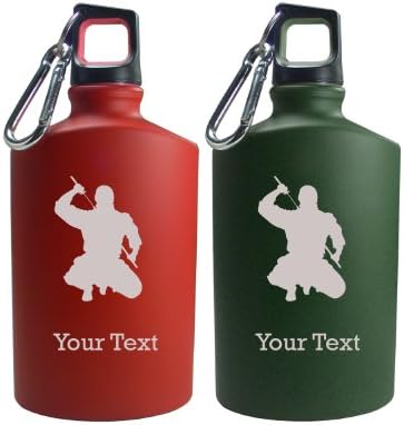 Personalized Engraved Ninja 17 Oz Aluminum Canteen Water Bottle for Men and Women Perfect Customizable Holiday Gift or Birthday Present! Contact Seller for Personalization and Color Request or Leave a Gift Message at Checkout!