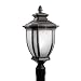 Kichler Lighting 11008RZ Salisbury 1-Light Fluorescent Outdoor Post Fixture, Rubbed Bronze with White Linen Glass
