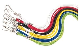Champion Sports Heavy Duty Nylon Lanyard - Bulk Pack of 12 Color: Assorted