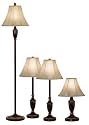 Set of Four Bronze and Gold Lamps