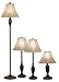 Set of Four Bronze and Gold Table and Floor Lamps