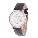 Haas & Cie Herren-Armbanduhr Vitesse Chronograph Leder Braun MFH211RSA