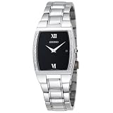 SeikoMen'sDiamondDressSilver-ToneWatch#SKP319