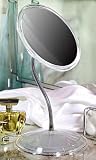 Gooseneck Vanity 7X Mirror with Clear Acrylic Frame