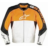 Alpinestars Stunt 2 Leather Motorcycle Jacket Orange 60
