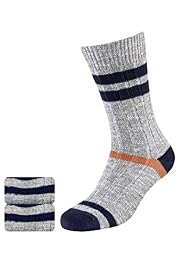 2 Pairs of North Coast Cotton Rich Highlight Striped Socks