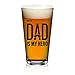 Dad is My Hero Fun Beer Glass for Men Husband Brother Friend gift idea from mom son daughter 16 oz Pint Glass for Beer and Drinks