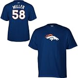 Reebok Denver Broncos Von Miller Name & Number T-Shirt Large