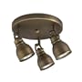 Aztec Lighting 16037 3-light Flush Mount Light Fixture, Bronze