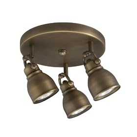 Aztec Lighting 16037 3-light Flush Mount Light Fixture, Bronze