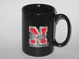 NEBRASKA CORNHUSKERS 15 oz. Ceramic COFFEE MUG with Pewter Team Logo