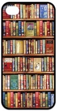 Old Bookcase with Book Library Inspired Soft Decorative and Protective Bumper Case Cover for iPhone 6 Plus/6 PlusS Plus (TPU) Including Dust Plug