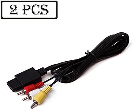 Nintendo AV Cable Audio Video AV RCA Cable for Nintendo Game N64 Cable 2 Pack