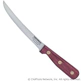 LamsonSharp 31820 Rosewood Stamped 6" Narrow Curved Boning Knife, flexible