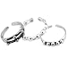 Jewelry : Sterling Silver Beaded Toe Ring Set of 3