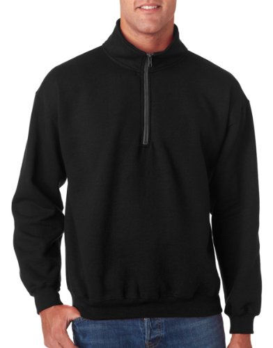 Gildan Heavy BlendTM 8 oz. Vintage Classic Quarter-Zip Cadet Collar Sweatshirt, Black, X-Large