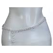 Summer Jewellery Romantic Gifts Sterling Silver Belly Chain Length 35 inches