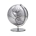 Torre & Tagus Latitude World Globe, Silver