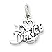 Sterling Silver Antiqued I Love Dance Charm