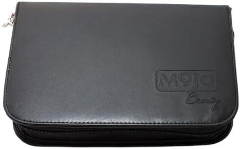 Mojo Beauty Makeup Brush Case with Gold Heart Zipper - Brushes Not Included