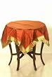Rust Sari Table linen /table cloth / Topper - Custom Made