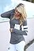 Willtoo® 2015 Womens Long Sleeve Round Neck Splice Shirt Blouse Tops (US Size:4, Gray)