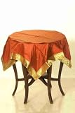 Rust Sari Table linen /table cloth / Topper - Custom Made