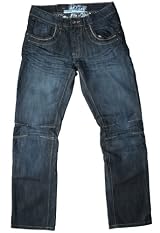 Osaka 555 men's knee detail straight leg dark wash jean