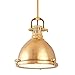 Pelham 1-Light Pendant - Aged Brass Finish with Aged Brass Brass Shade