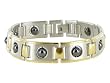 Stainless Steel Link Hematite Magnetic Bracelet 8.5"