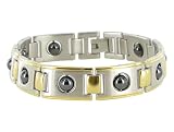 Stainless Steel Link Hematite Magnetic Bracelet 8.5"
