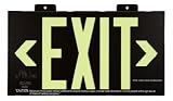 Glo Brite 7002-B 8.25-by-15.25-Inch Double Face Eco Exit Sign with Bracket, Black
